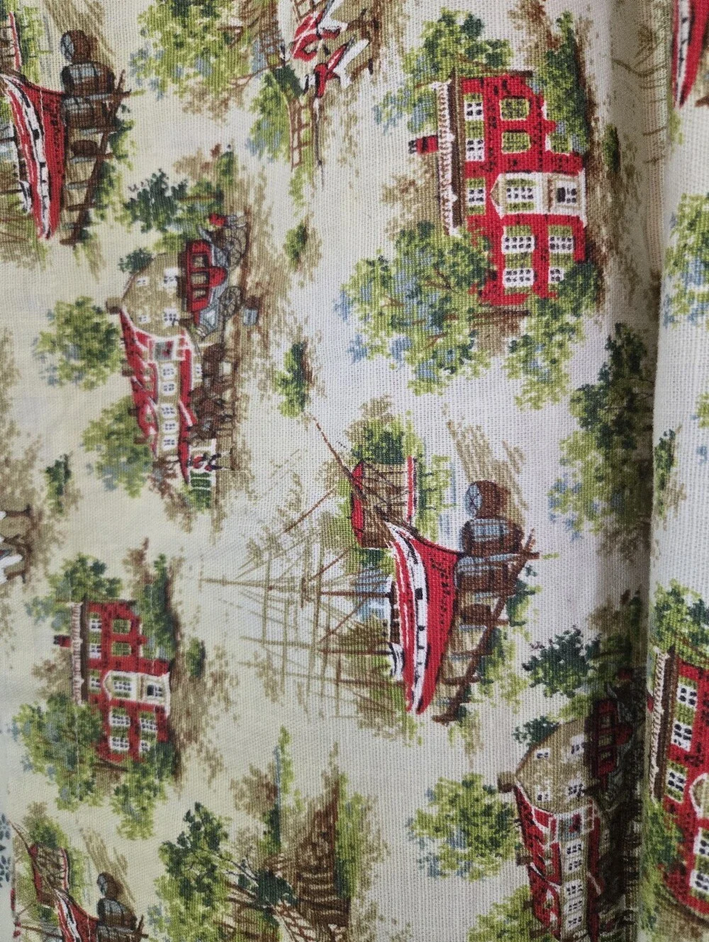 Vintage Coastal Farmhouse Valance Table Runner 87x19